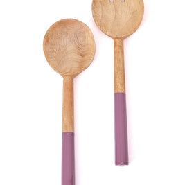 Couverts à salade KISHA en bois de manguier: Sauge / OS