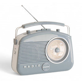 Radio Brighton classique style vintage FM/MW/LW avec Bluetooth: Gris