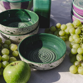 Râpe à ail - moyenne, en céramique, vert jade