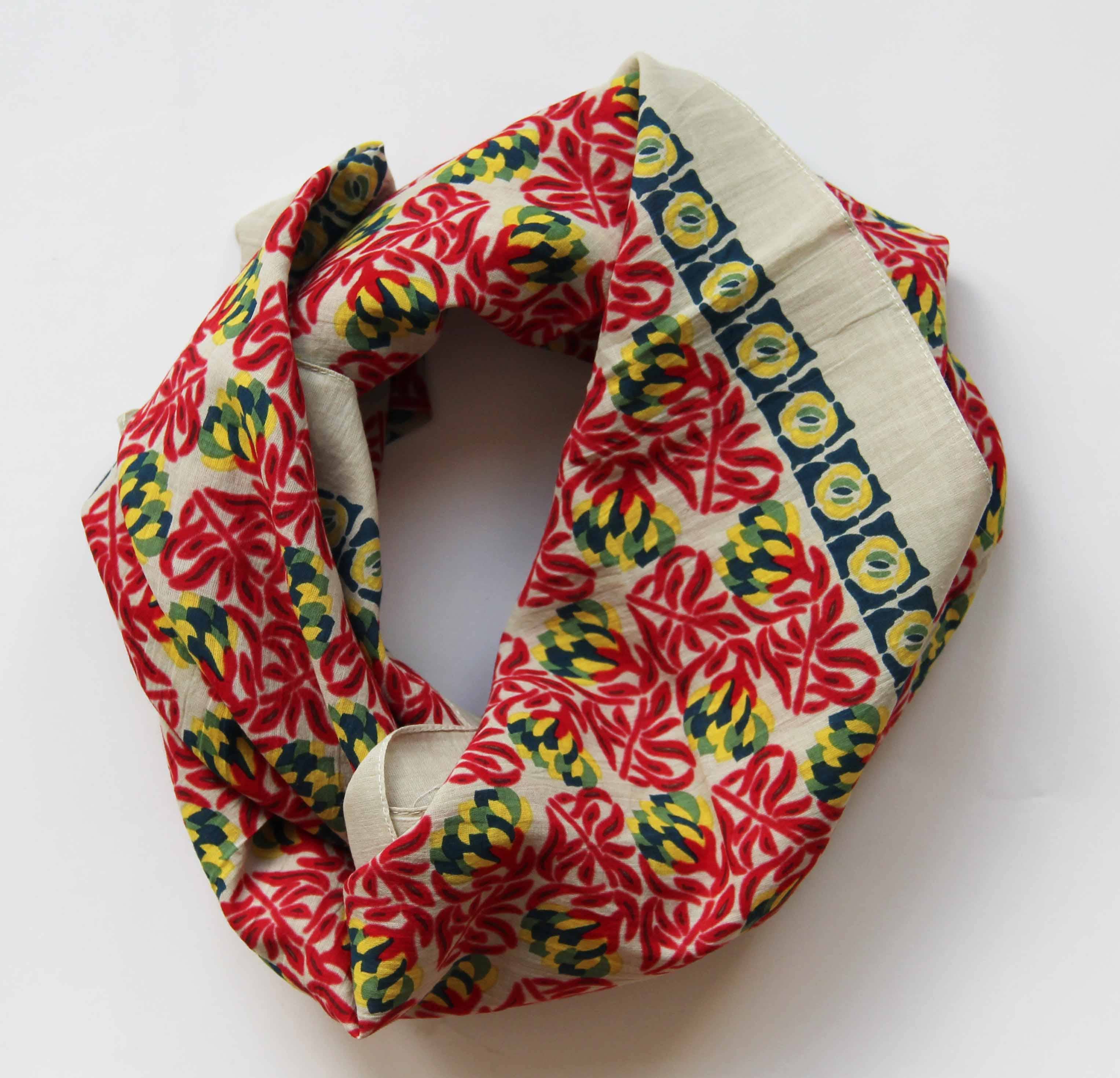 Carre Coton Bio Heidi rouge