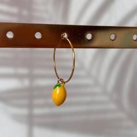 Mix and Match – Boucles d'oreilles simples avec pendentif: Poisson rouge - liberté