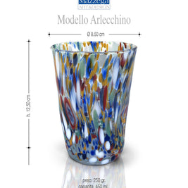 Long Drink en verre « Les Couleurs de Murano » - DRINK-ARLECCHINO