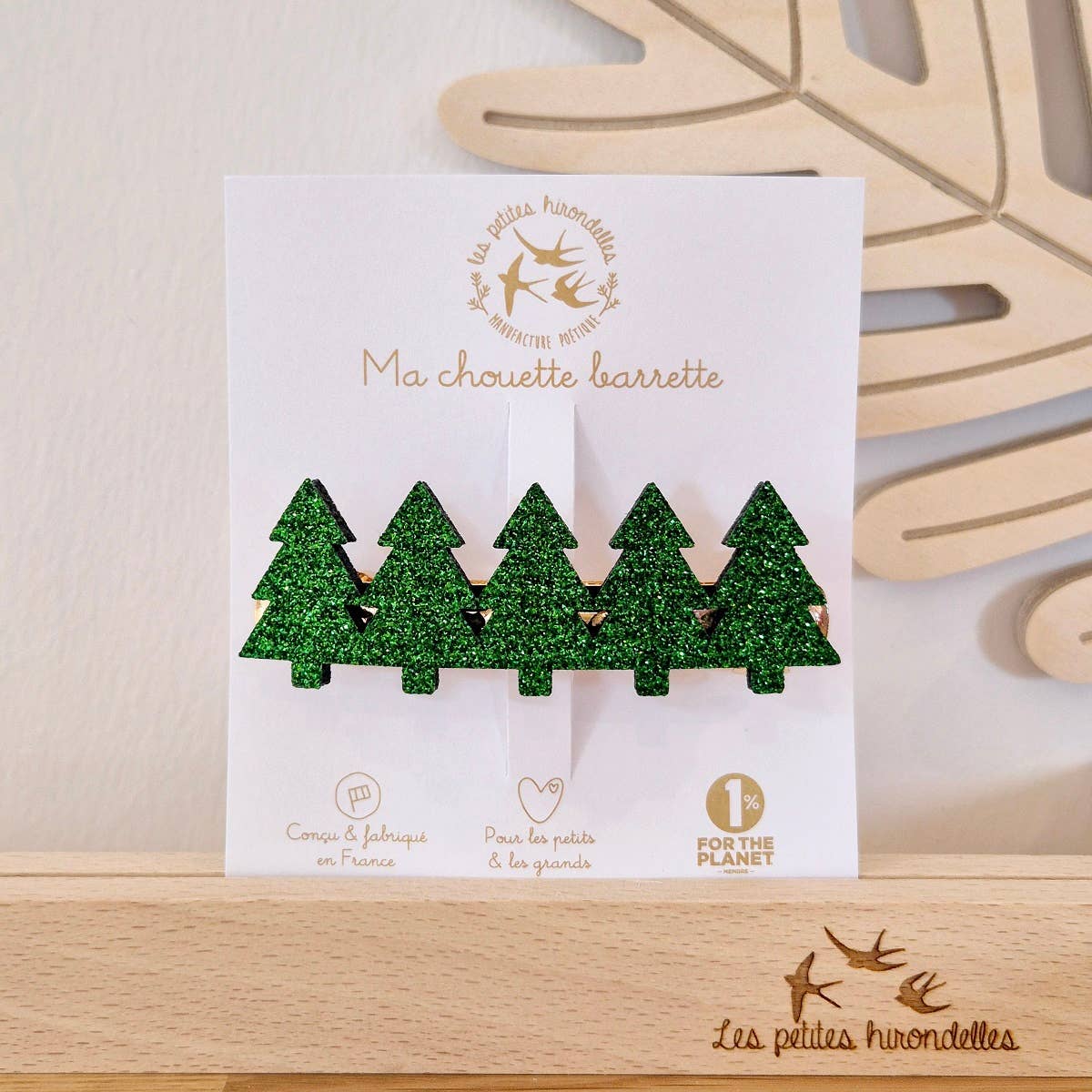 Barrette Clip - Sapin: Rose