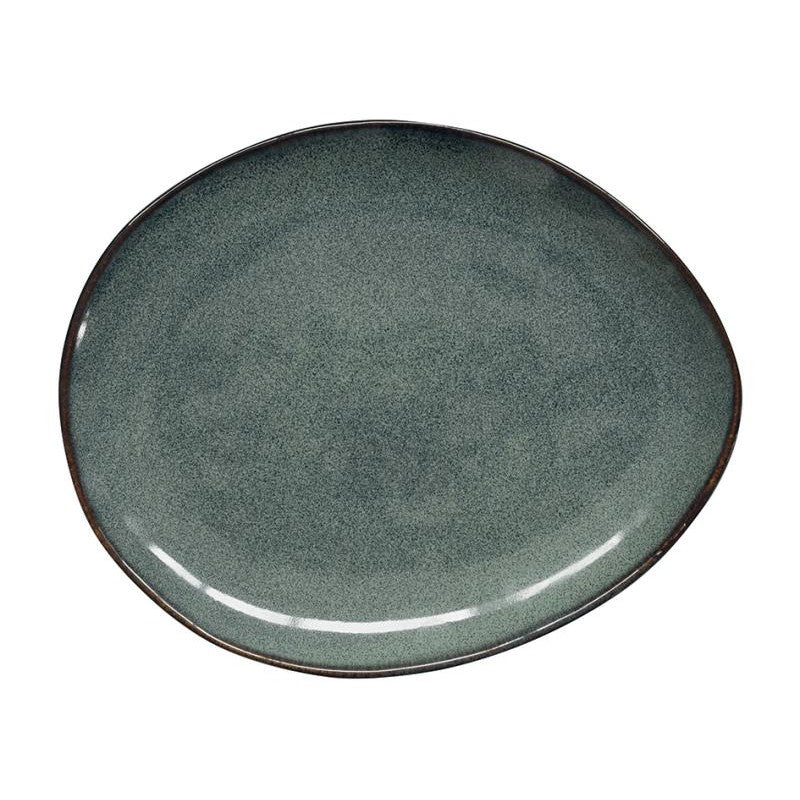 ASSIETTE DESSERT 20,5x16,5CM EN GRES GENESIS GREEN