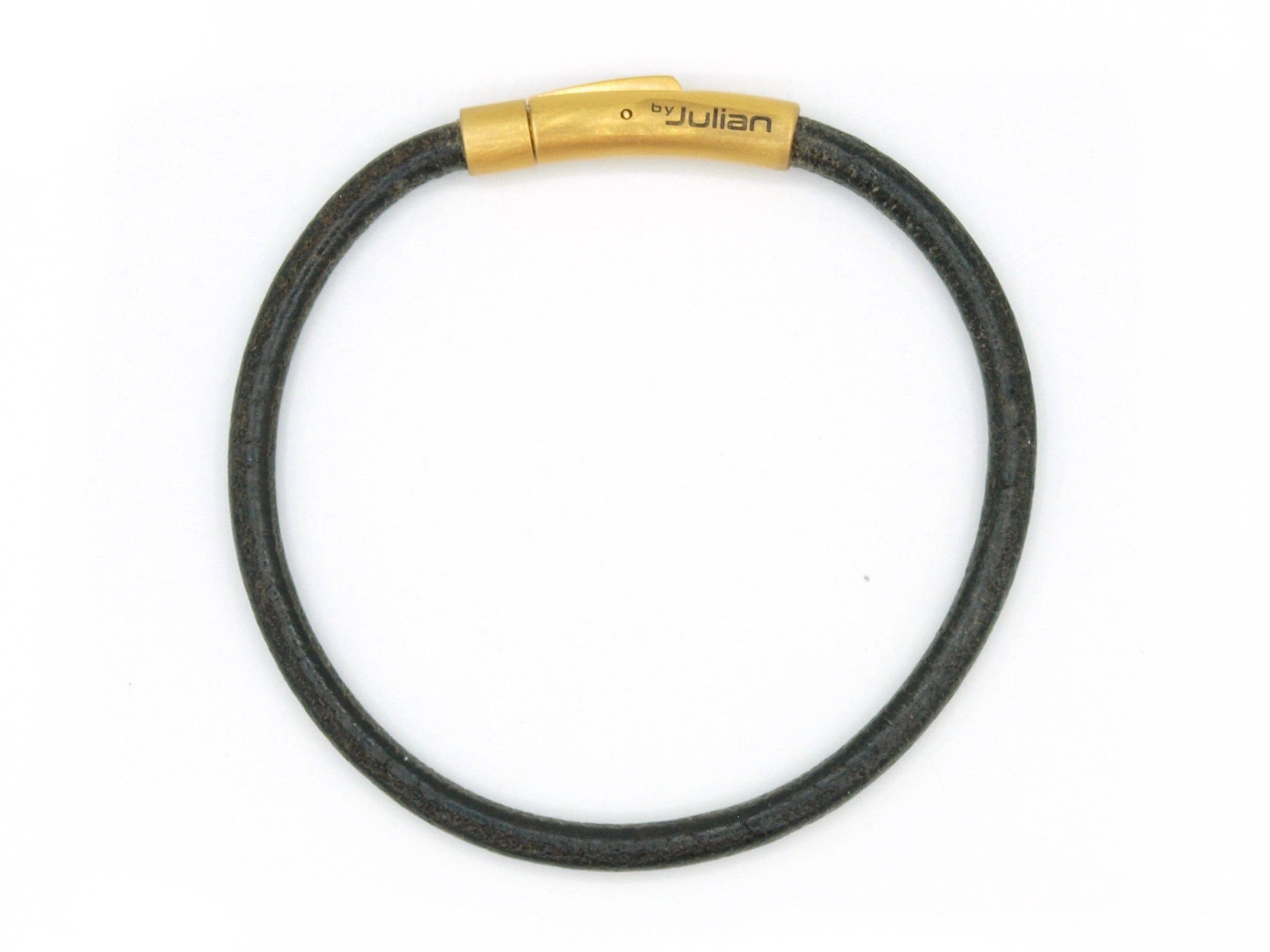 Lombok brun - 4 mm (argent ou or): Argent mat / Tour de poignet 19 cm (L)