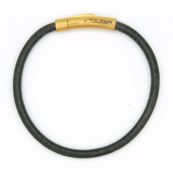 Lombok brun - 4 mm (argent ou or): Argent mat / Tour de poignet 19 cm (L)