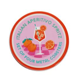 Dessous de verre en métal (ensemble de 4) - Aperitivo Spritz