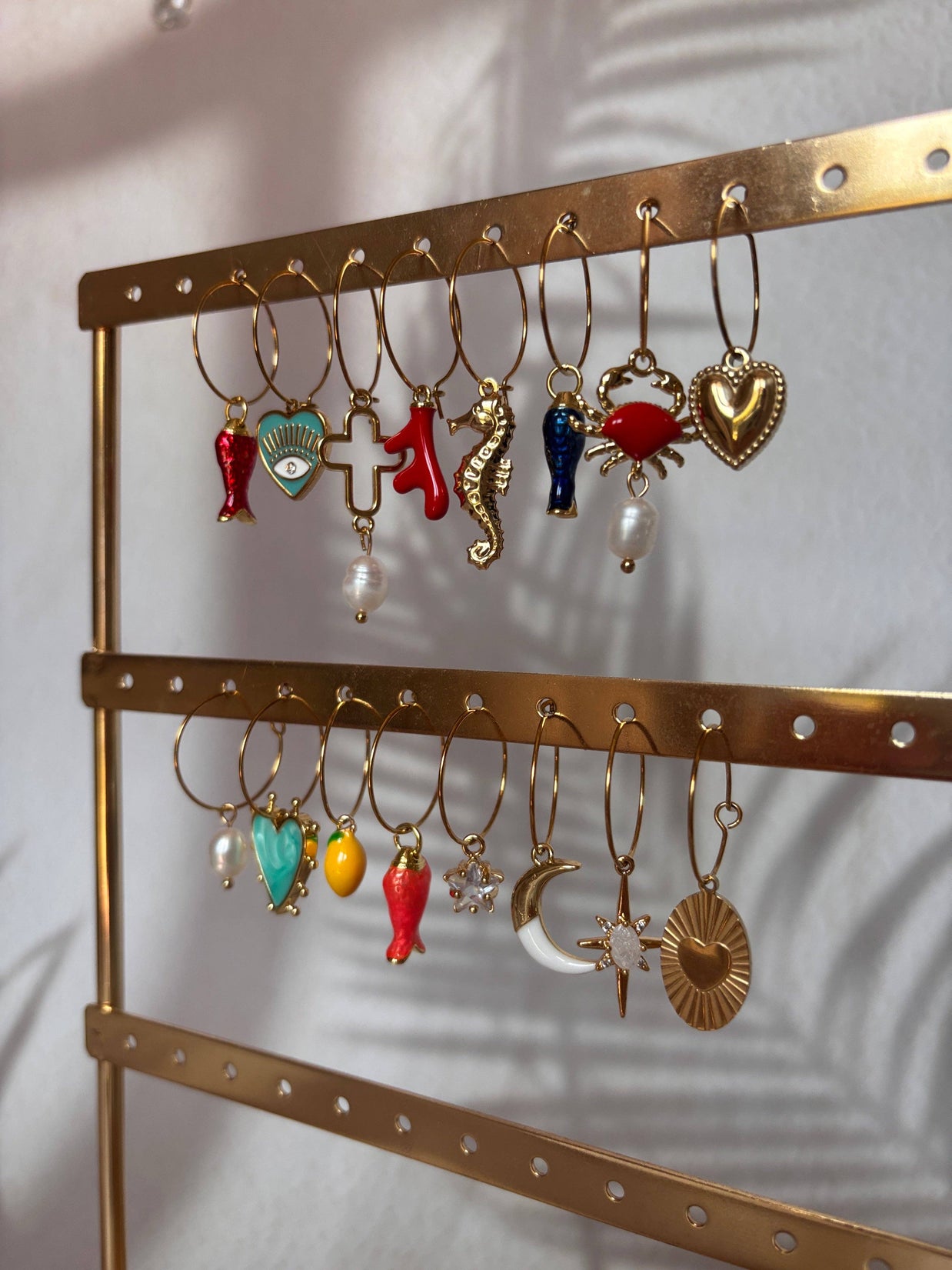 Mix and Match – Boucles d'oreilles simples avec pendentif: Lune-changement