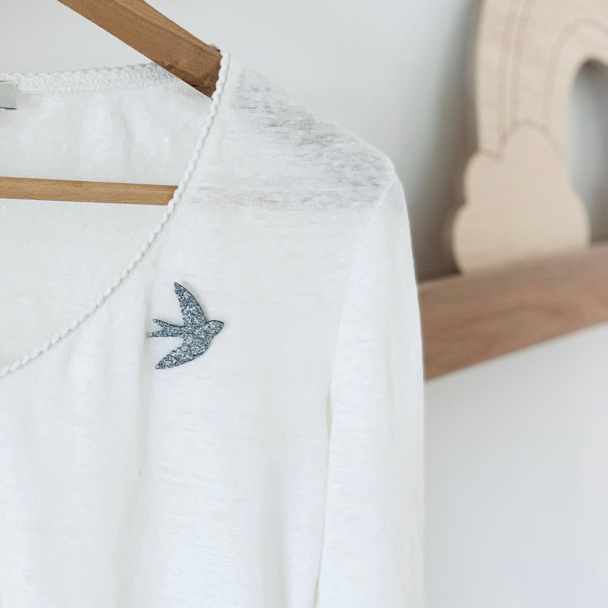 Pin's en paillettes - Hirondelle: Multi