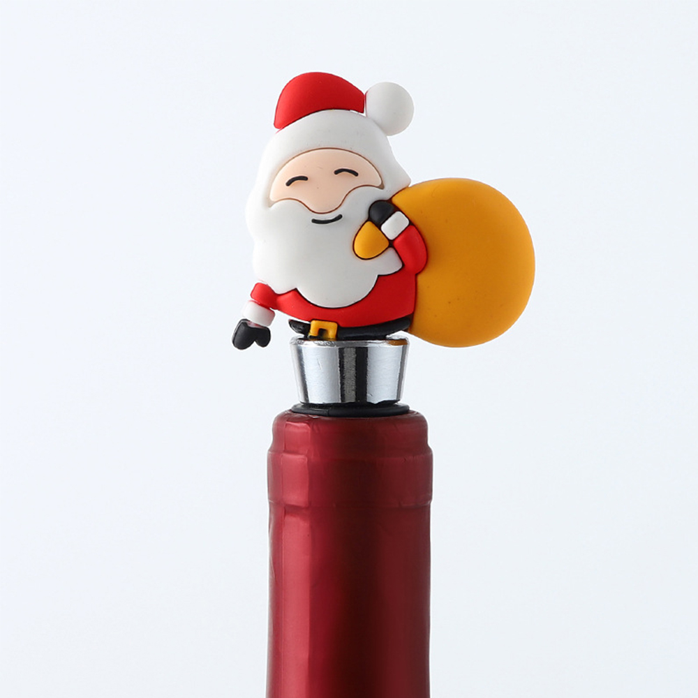 Bouchon de bouteille de Noël - Père Noël drôle - 7 modèles: Model 3