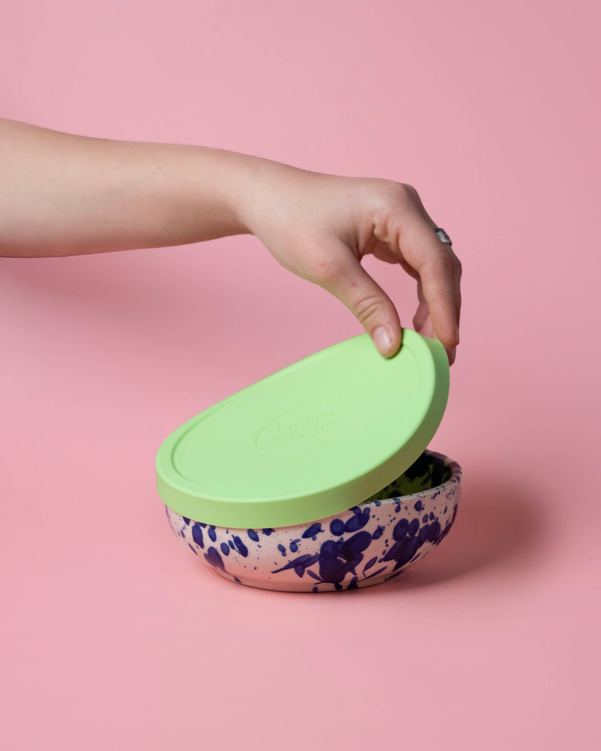 Couvercles en silicone réutilisables sans BPA / 2 tailles: Beis / Grand