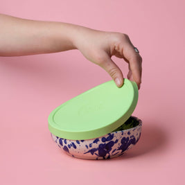 Couvercles en silicone réutilisables sans BPA / 2 tailles: Rose / Moyen