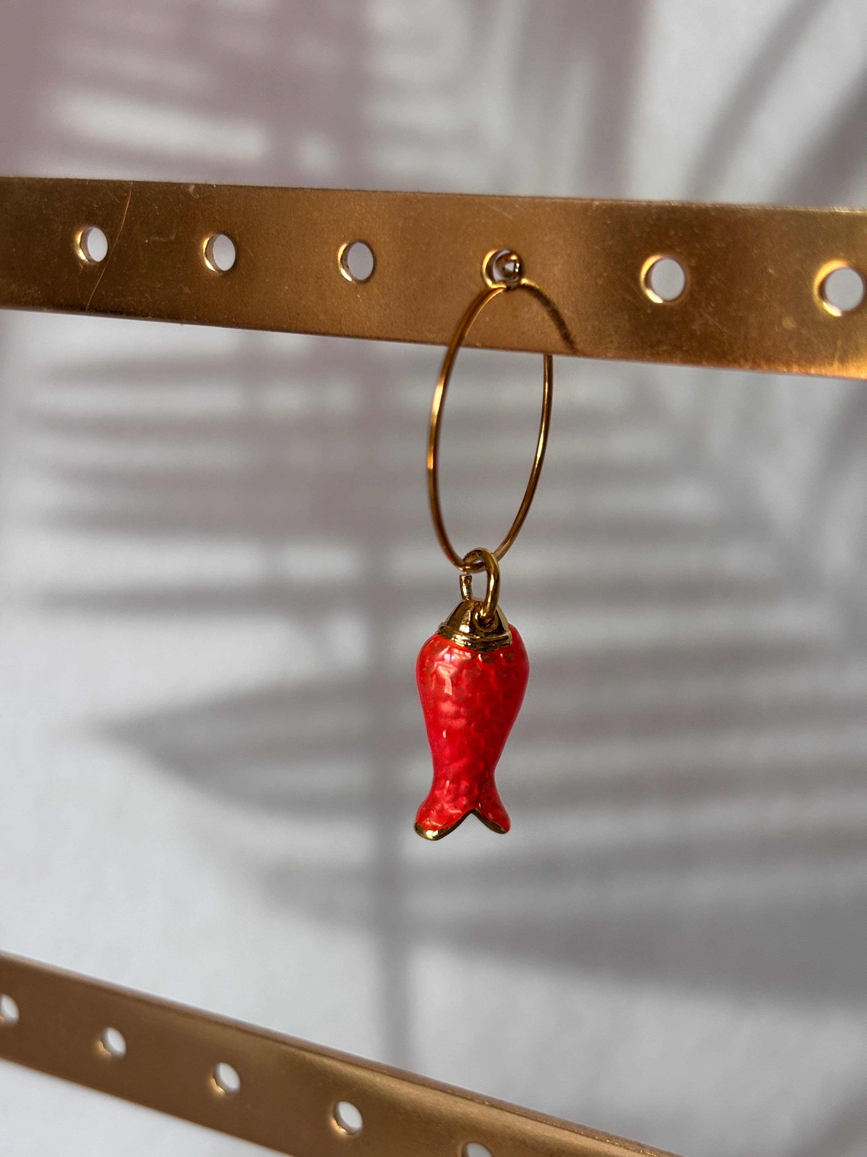 Mix and Match – Boucles d'oreilles simples avec pendentif: Lune-changement