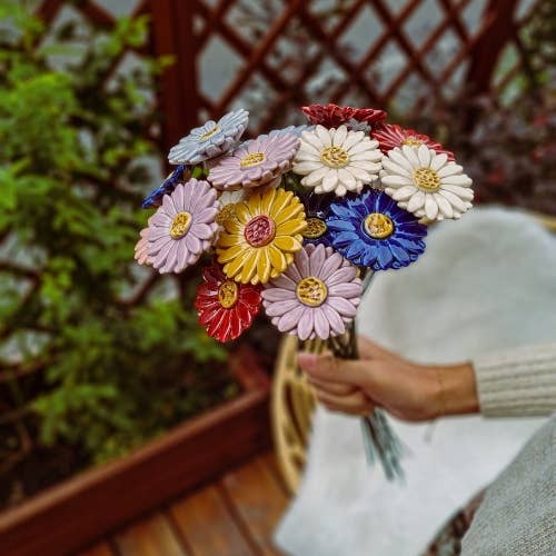 Gerbera Ø env. 5 cm | Tige de 39 cm: Lila