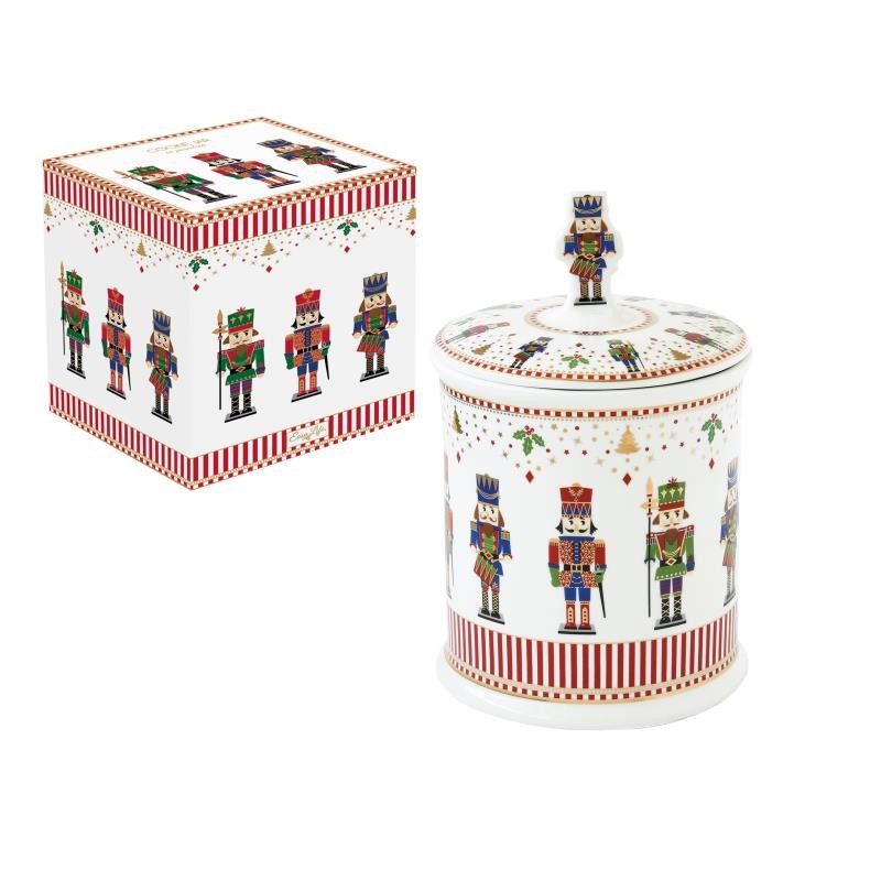 Boite a biscuits en porcelaine Ø 14CM h 21CM NUTCRACKER