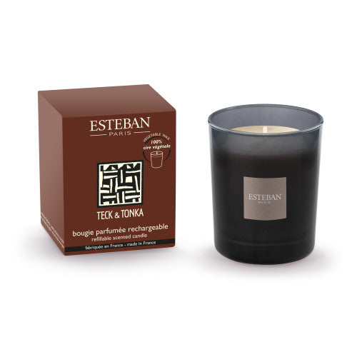Bougie parfumée INITIALE 180gr - TECK & TONKA