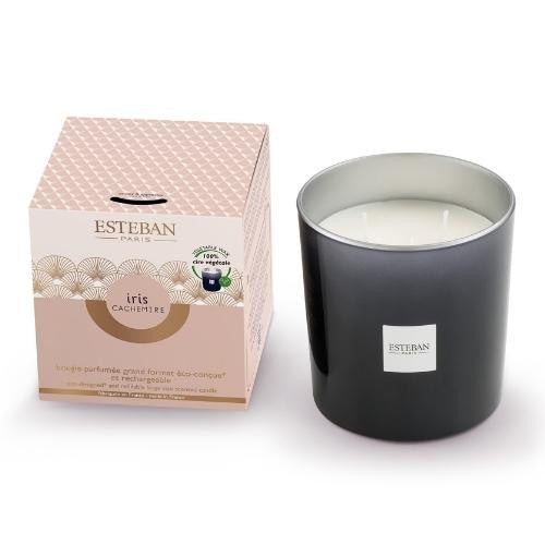 Bougie décorative grand format 450gr - IRIS CACHEMIRE