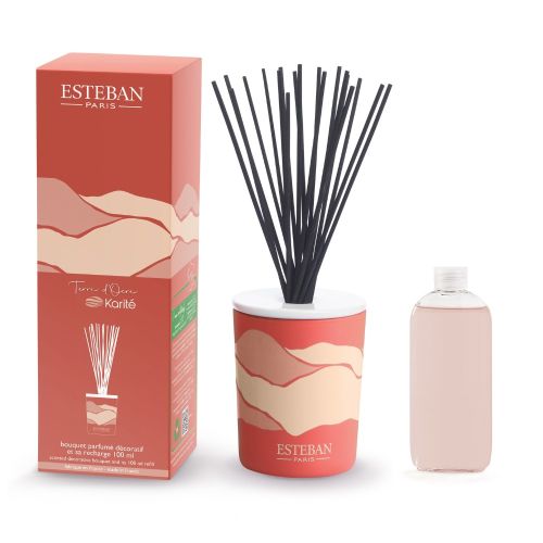 Bouquet parfumé décoratif et sa recharge - TERRE D'OCRE KARITE