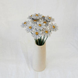 Marguerite en céramique diamètre env. 3,5 cm, tige 20 cm: Jaune