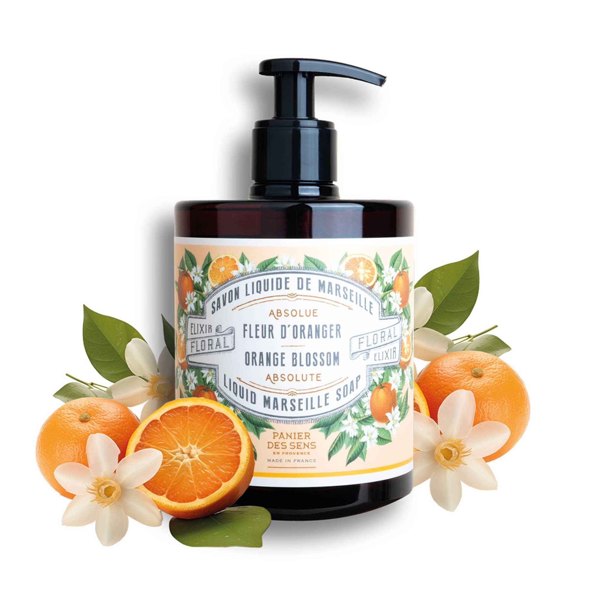 Savon liquide de Marseille 500ml | Fleur d'oranger