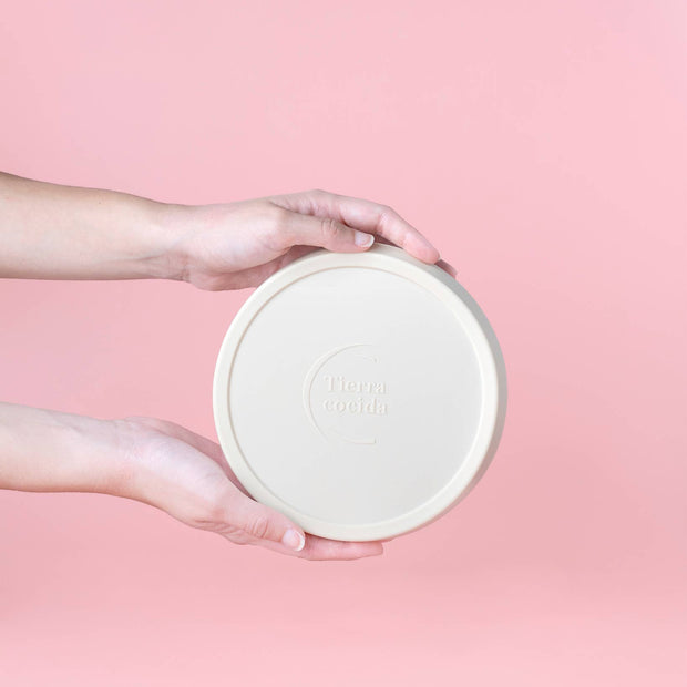 Couvercles en silicone réutilisables sans BPA / 2 tailles: Beis / Moyen