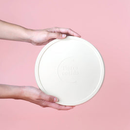 Couvercles en silicone réutilisables sans BPA / 2 tailles: Beis / Grand