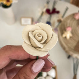 Rose en céramique: Blanc