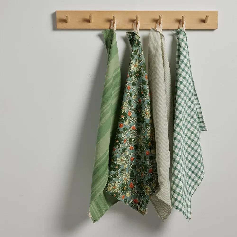 Torchon - Checks Ecru Green