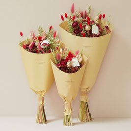 Fleurs séchées - Bouquet champêtre - Allure rouge: Moyen