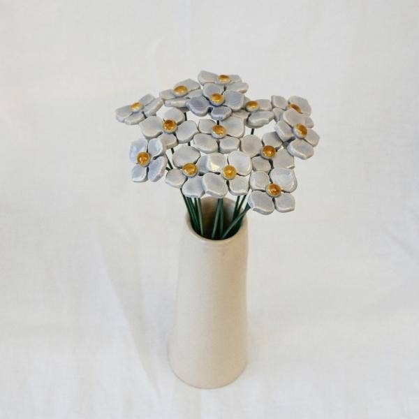 Hortensia en céramique diamètre env. 3 cm | tige 20 cm: Bleu clair