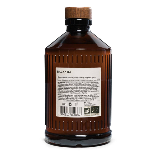 Sirop de Fraise Brut Biologique - 400 ml
