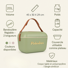 GLACIÈRE POLARBOX OLIVE 12L - GOLD