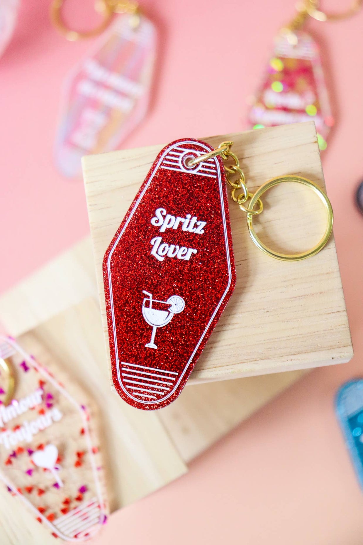 Porte clés Spritz Lover: Paillettes Dark Brown