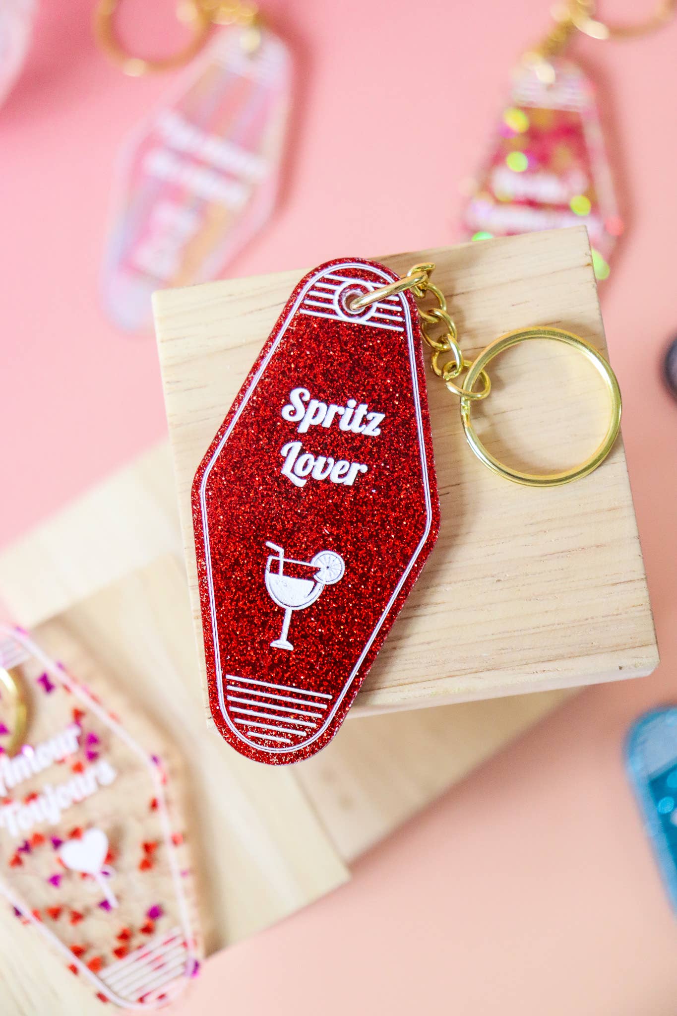 Porte clés Spritz Lover: Paillettes Dark Brown