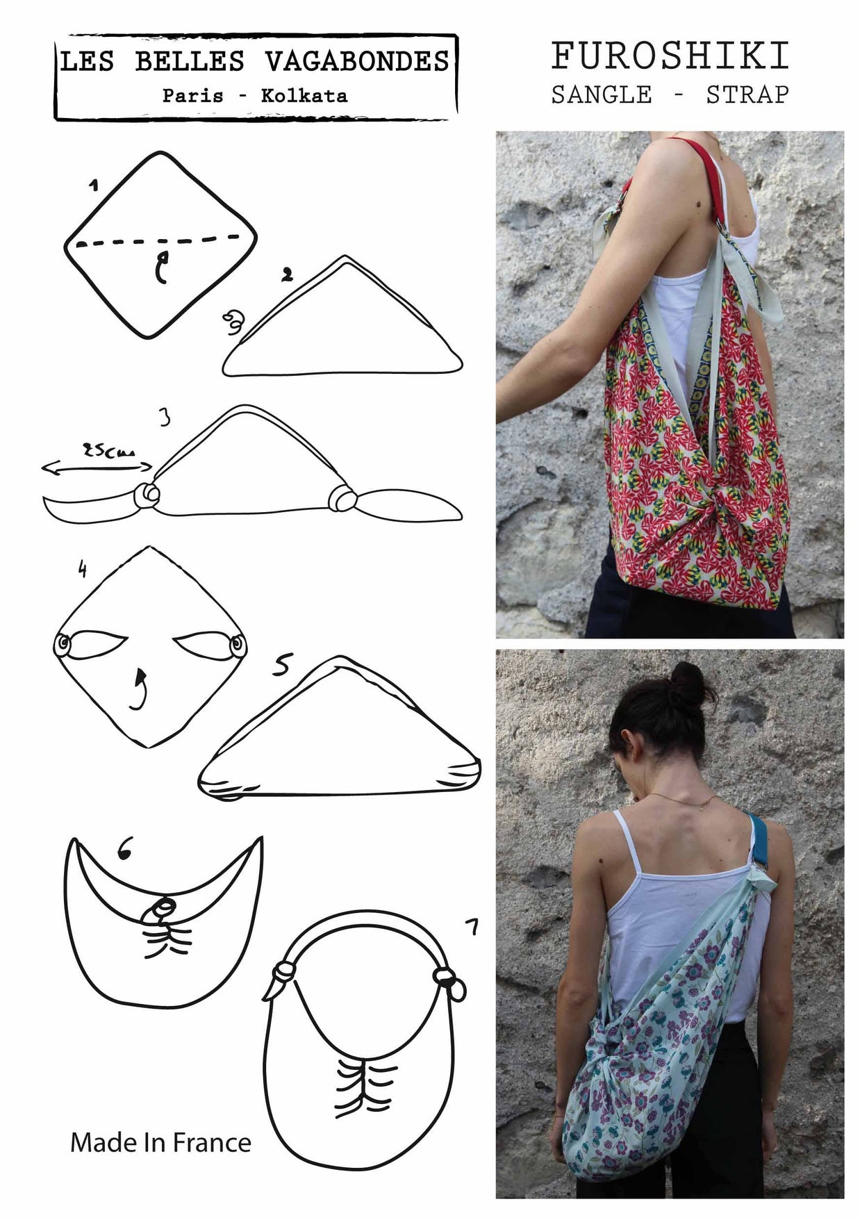Sangle Furoshiki Gris