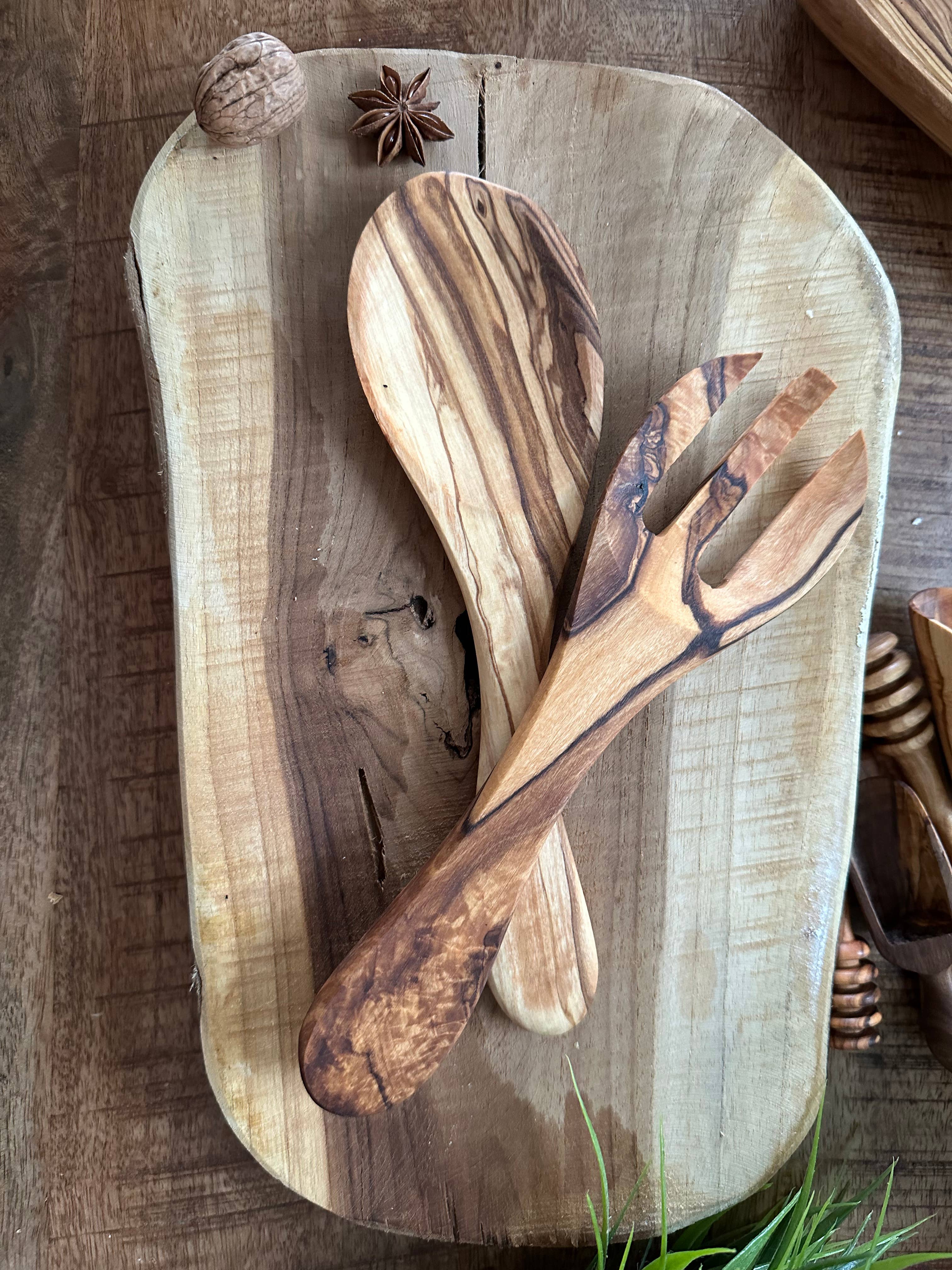 Couvert à salade 25CM Bois d'Olivier