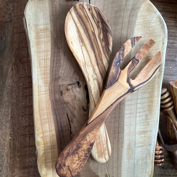 Couvert à salade 25CM Bois d'Olivier