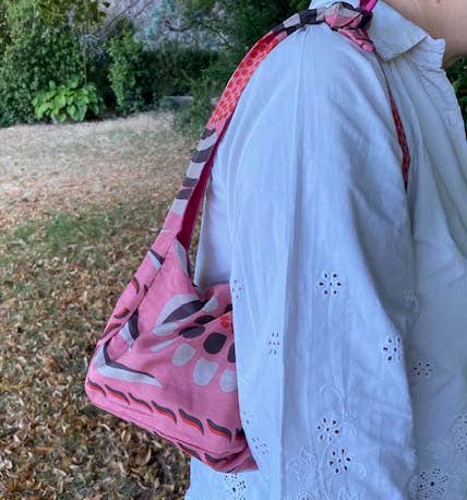 Sac Bobby en Soie Forget me not Rose