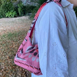 Sac Bobby en Soie Forget me not Rose
