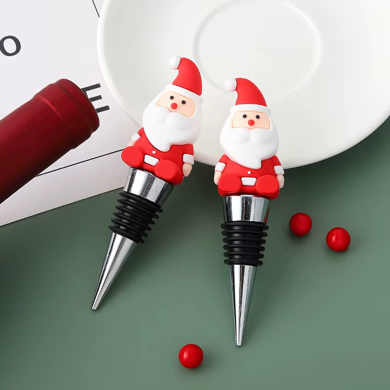 Bouchon de bouteille de Noël - Père Noël drôle - 7 modèles: Model 3
