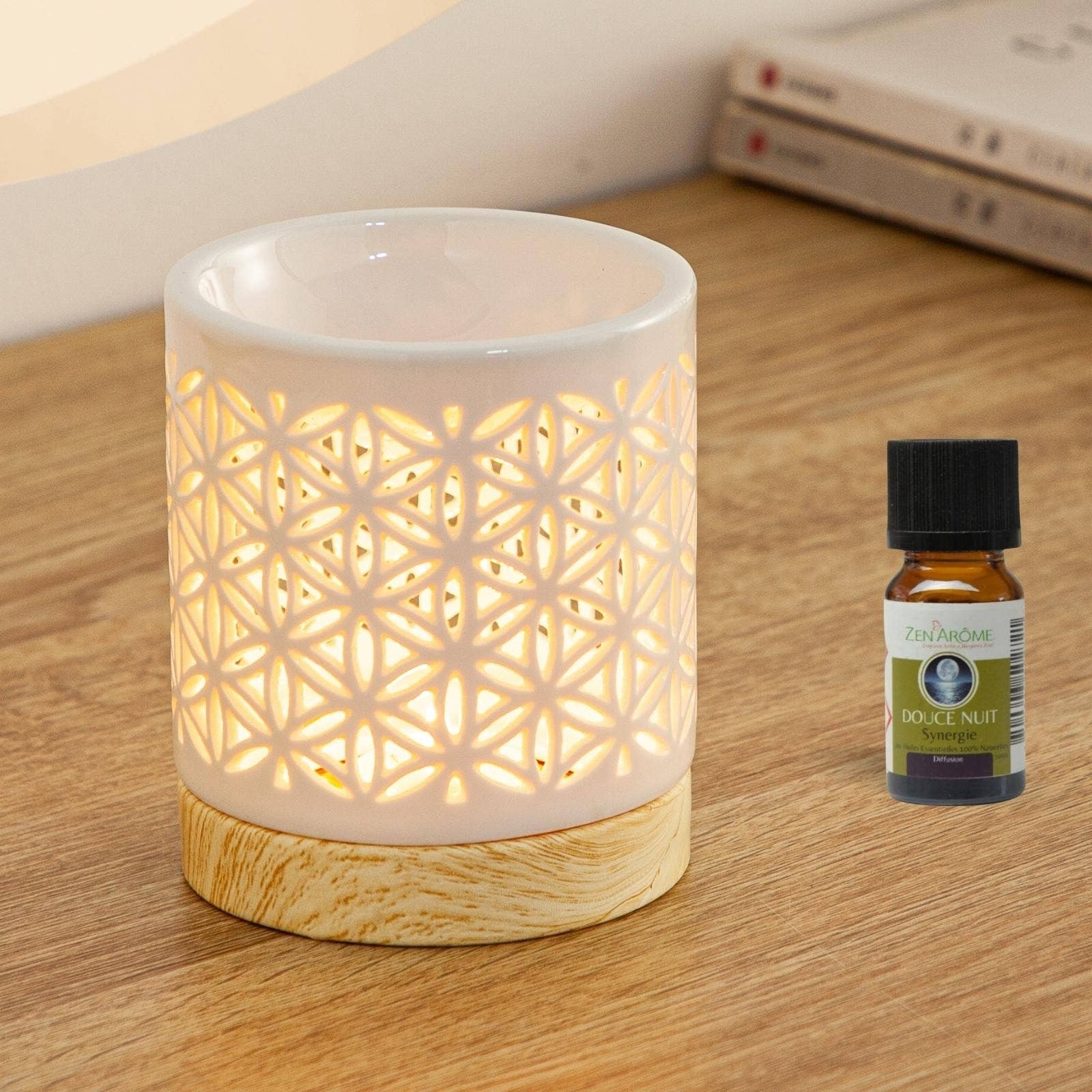 Brûle Parfum fleur de vie Flower – Brûleur en céramique