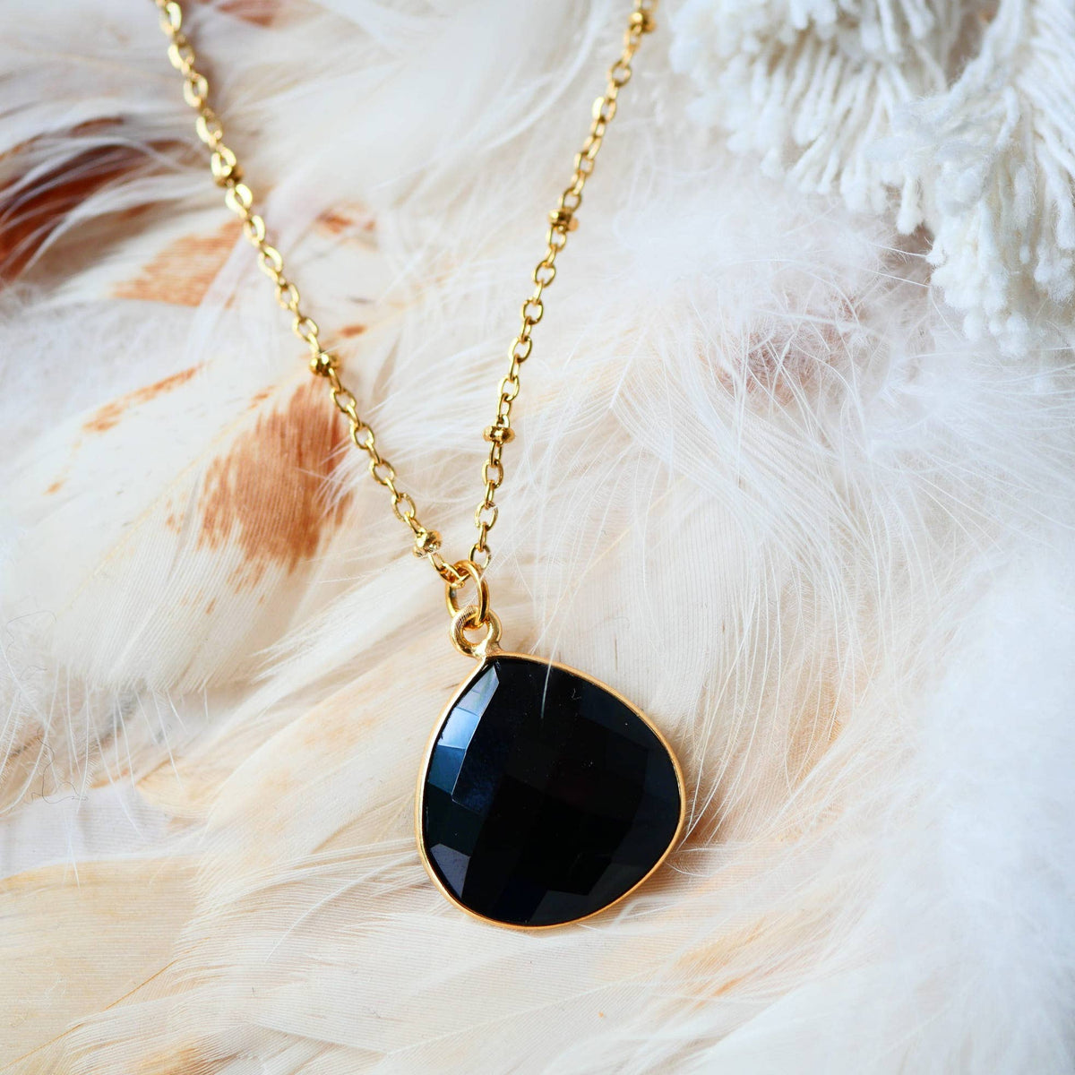 Collier Justine  Onyx Noir