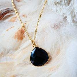 Collier Justine  Onyx Noir