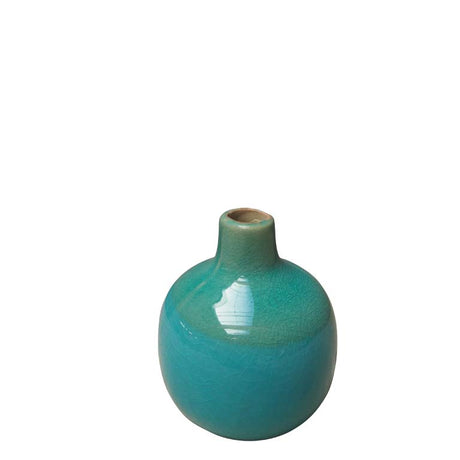 Petite vase céramique bleu et vert