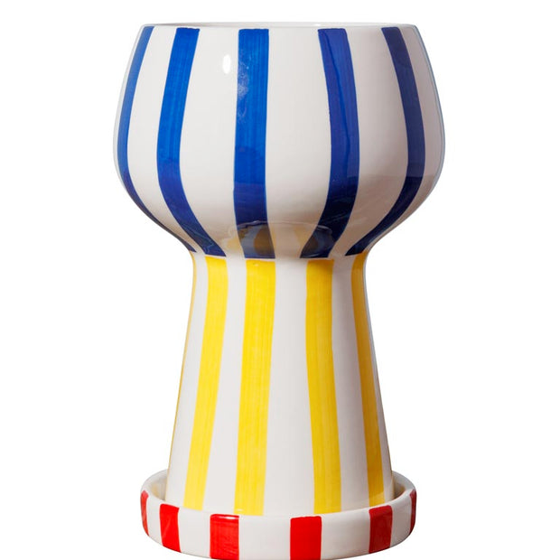 Vase Rayé Tricolore 20 cm, Chehoma