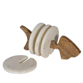 Sous-Verres Set de 4, Support Poisson, Chehoma