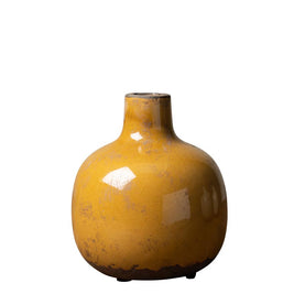 Vase Céramique Moutarde 15.5 cm, Chehoma
