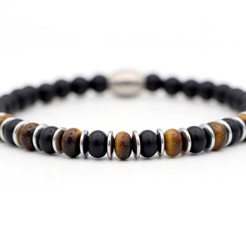 Enam Jimat Œil de tigre (argent ou or): Zilver / 20 cm wrist size (XL)