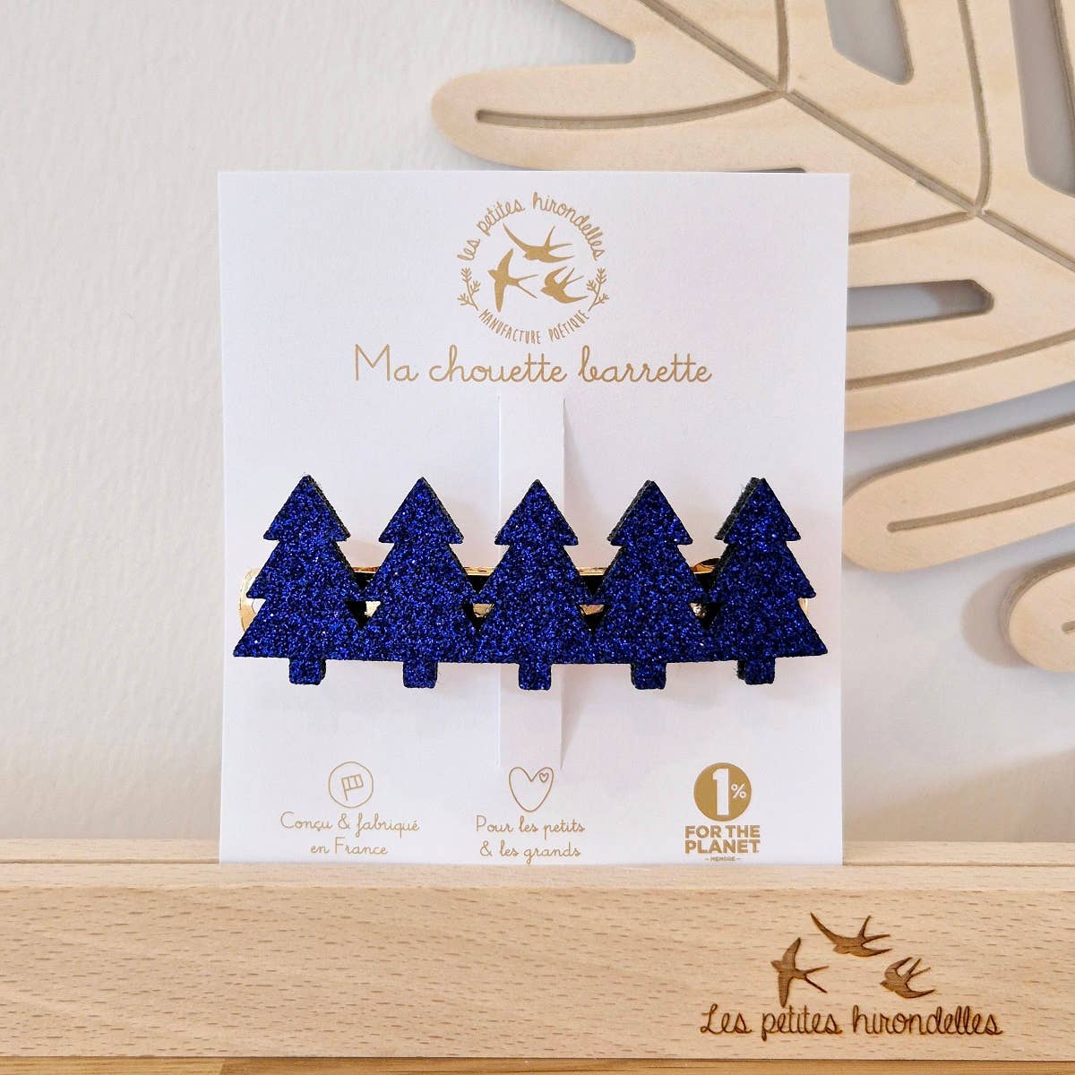 Barrette Clip - Sapin: Doré