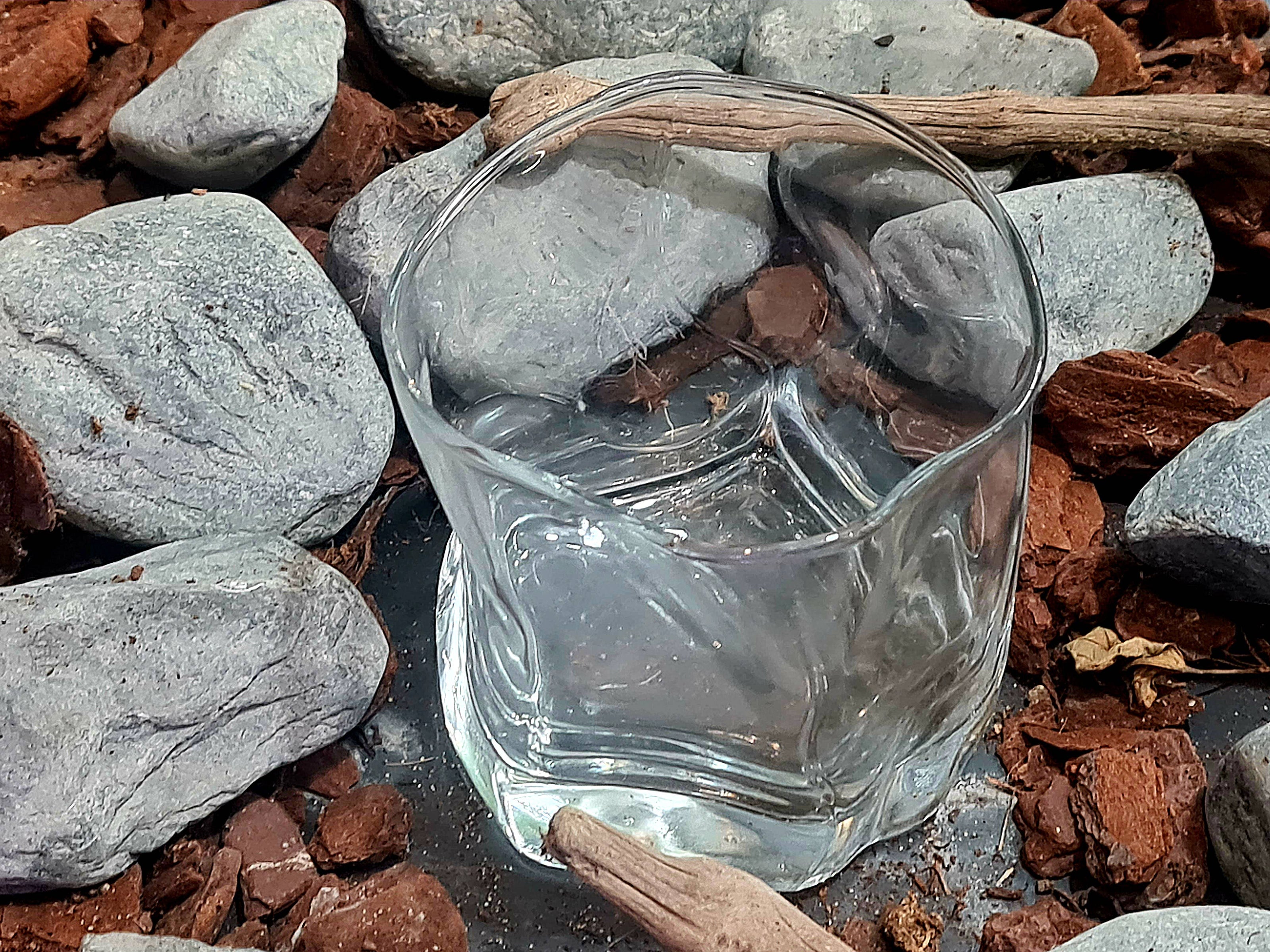 Verres japonais avec boîte cadeau, glaçons en granit et sous-verres | 369: Deux verres